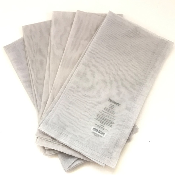 PIER 1 Napkins Sheer Silver Gray  Set of 8 - Picture 6 of 12